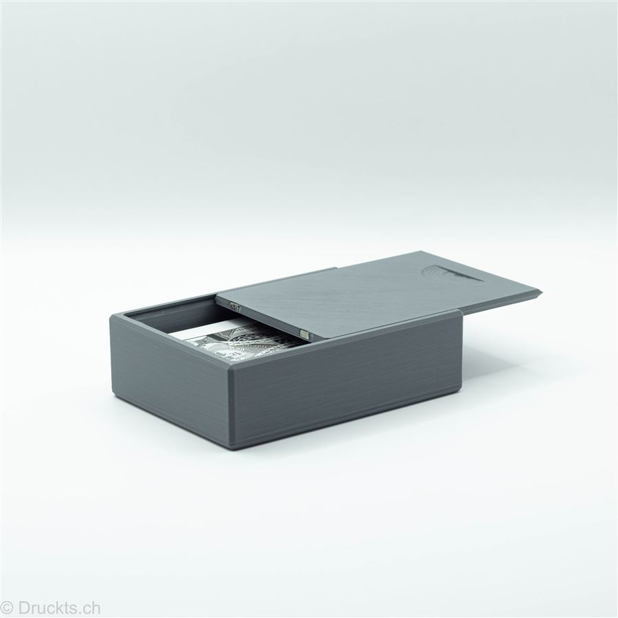 3D-gedruckte Kartenbox mit Schiebedeckel